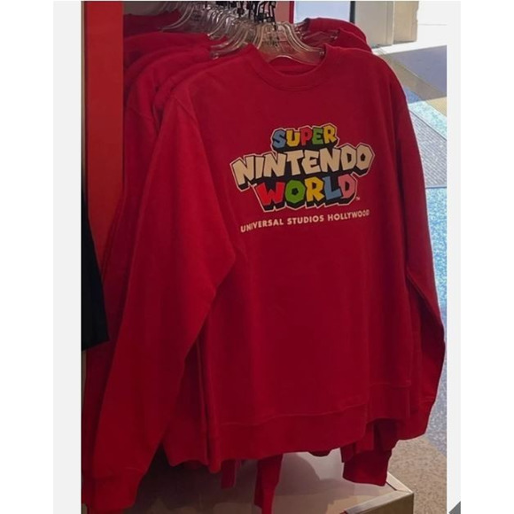Universal Studios Hollywood Super Nintendo World Mario Red Sweatshirt Pullover L - Picture 4 of 9